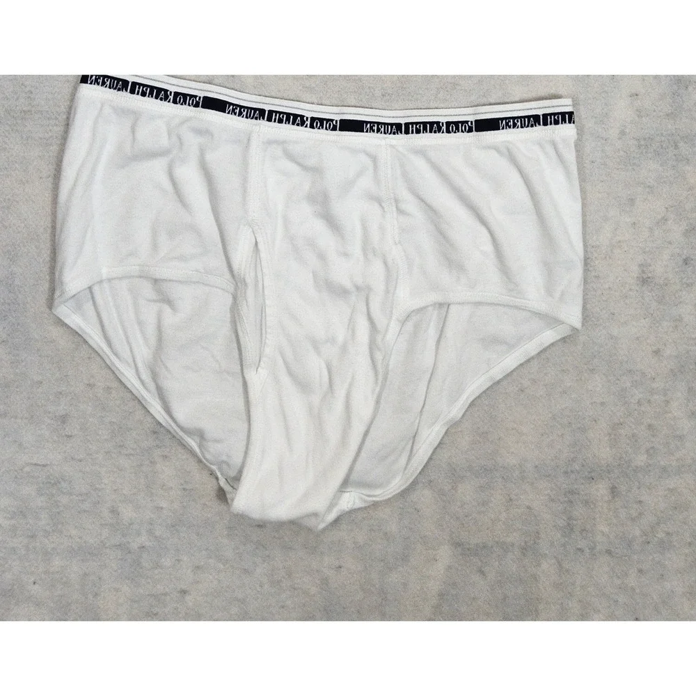 Vtg Polo Ralph Lauren Underwear Mens 42 XL NEW LOT White Tighty Whities 90s Y2K